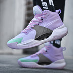 Leuchtende High-Top-Basketballschuhe für Herren, ultraleichte Winter-Mesh-Trainings- und Freizeit-Sneaker | 8012