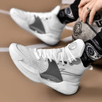 Leuchtende High-Top-Basketballschuhe für Herren, ultraleichte Winter-Mesh-Trainings- und Freizeit-Sneaker | 8012