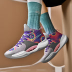 Leuchtende High-Top-Basketballschuhe für Herren, ultraleichte Winter-Mesh-Trainings- und Freizeit-Sneaker | 8012