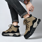 Herren-Arbeitsstiefel aus echtem Leder, Outdoor-Sicherheitsstiefel mit dicker Sohle | 6015 