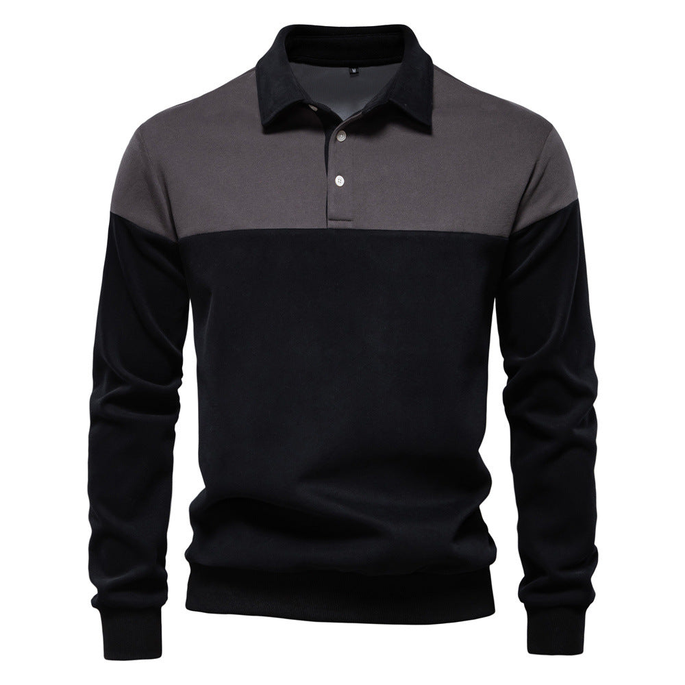 Langarm-Sweatshirt mit Polokragen für Herren – 2025 Frühlings-Casual-Streetwear-Top | HD3006 