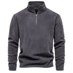 Herren Fleece Pullover Sweatshirts | Herbst-Winter 2025 Europa Mode | Half-Zip Stehkragen Tops | HD08 