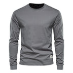 Herren Oversize Langarm T-Shirt – Lässiges Streetwear Baumwoll-Rundhals-Oberteil für den Alltagsstil | AX601 