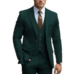 2026 Men‘s 3-Piece Suit Set | Loose Fit Wedding & Business Suit for Big & Tall Gentlemen | Cross-Border Formal Wear | SBT003