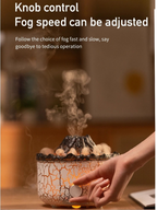 Lava Cracked Volcano Diffusor für ätherische Öle, Quallenspray, Simulation von Feuer und Flammeneffekt, Luftbefeuchter, Heimdiffusor | V21b pro 