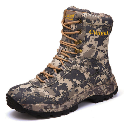 Bottes d'entraînement camouflage à fermeture éclair latérale pour hommes | Q3