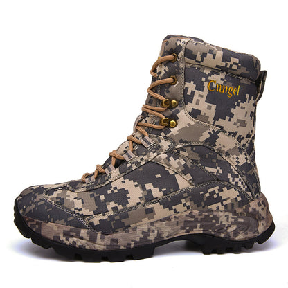 Bottes d'entraînement camouflage à fermeture éclair latérale pour hommes | Q3