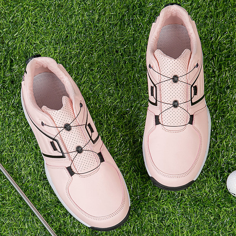 Chaussures de golf pour hommes, lacets rapides, baskets d'entraînement de golf en cuir antidérapantes | G160