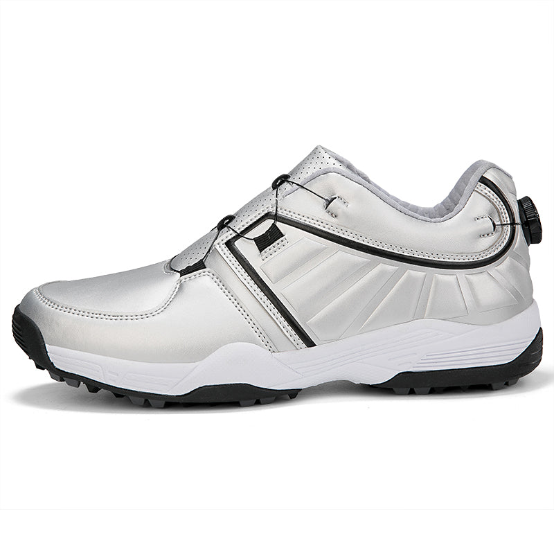 Chaussures de golf pour hommes, lacets rapides, baskets d'entraînement de golf en cuir antidérapantes | G160