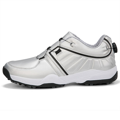 Men's Golf Shoes Quick Lacing Leather Golf Training Anti Slip Sneakers | G160