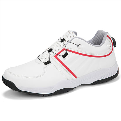 Chaussures de golf pour hommes, lacets rapides, baskets d'entraînement de golf en cuir antidérapantes | G160