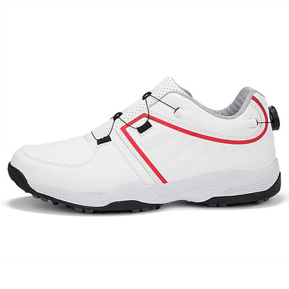 Chaussures de golf pour hommes, lacets rapides, baskets d'entraînement de golf en cuir antidérapantes | G160