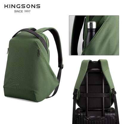 Kingsons Umweltfreundlicher Herrenrucksack – RPET, USB &amp; Schloss | 9658 