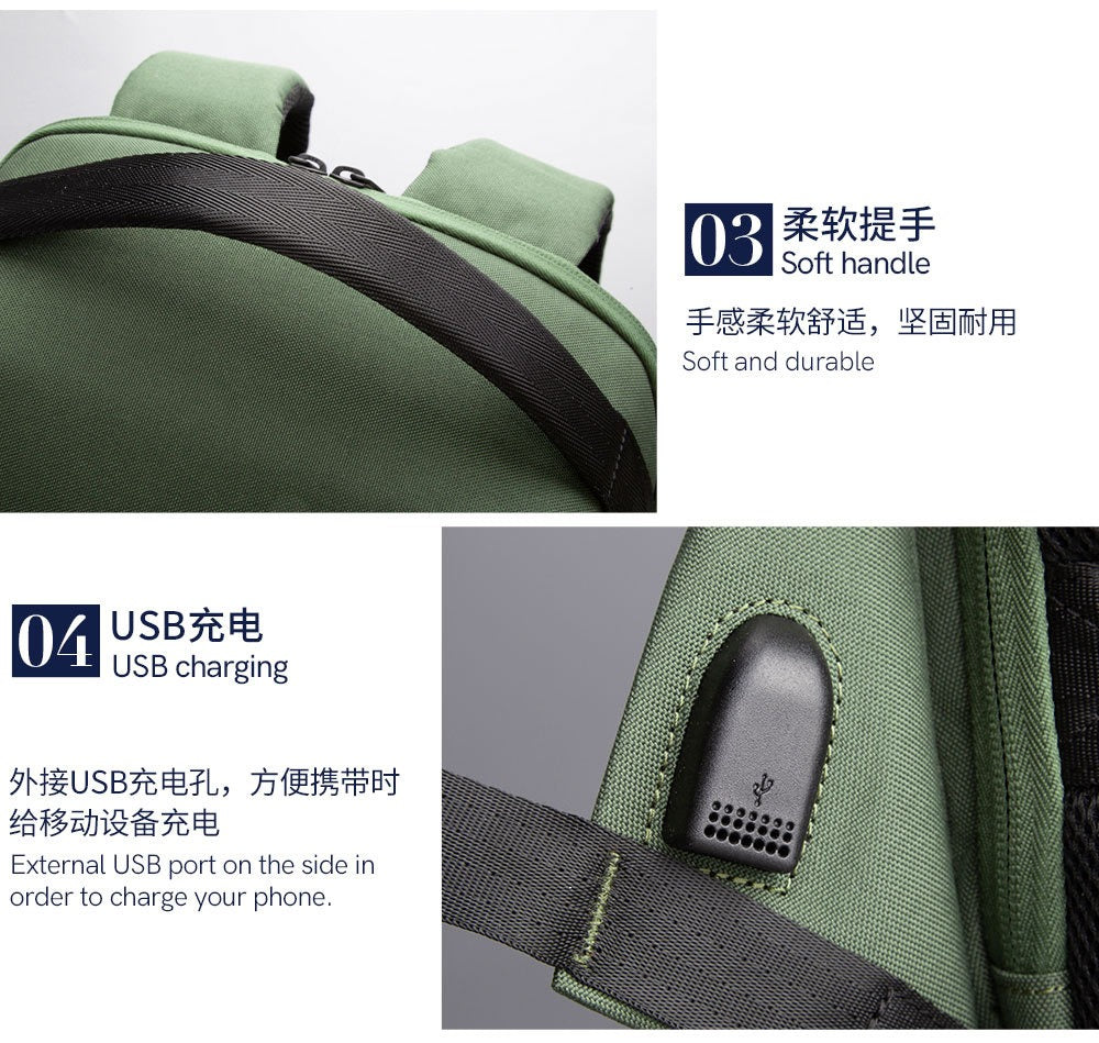 Kingsons Umweltfreundlicher Herrenrucksack – RPET, USB &amp; Schloss | 9658 