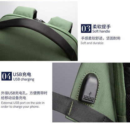 Kingsons Umweltfreundlicher Herrenrucksack – RPET, USB &amp; Schloss | 9658 