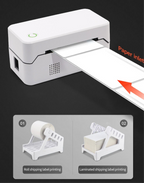 Thermo-Etikettendrucker, kabelloser Versandetikettendrucker, Royal Mail, UPS, DHL, Evri usw., mobiler Etikettendrucker, USB- und Bluetooth-Support-Drucker 