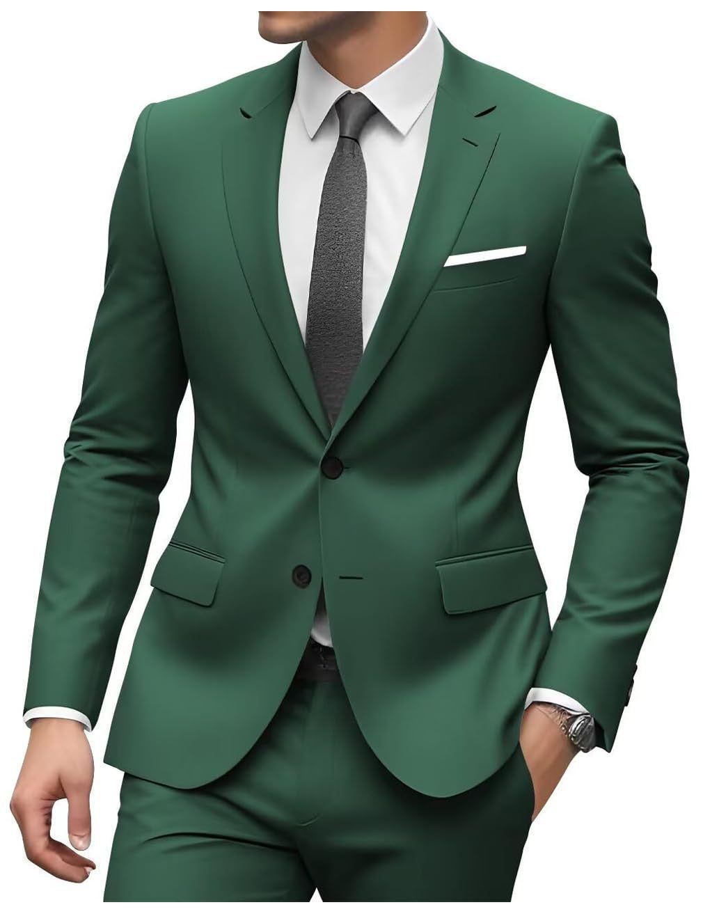 3-teiliger Herrenanzug mit Kragen für Hochzeitsfeiern und formelle Smokings, Jacke mit Hose, Weste, Anzug-Sets | 701 
