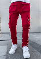 Herren Casual Joggers mit Kordelzug Elastischer Bund Cargohose Hip Hop Jogginghose | CK838 