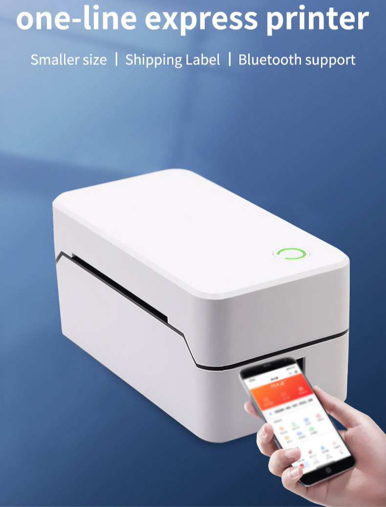 Thermo-Etikettendrucker, kabelloser Versandetikettendrucker, Royal Mail, UPS, DHL, Evri usw., mobiler Etikettendrucker, USB- und Bluetooth-Support-Drucker 