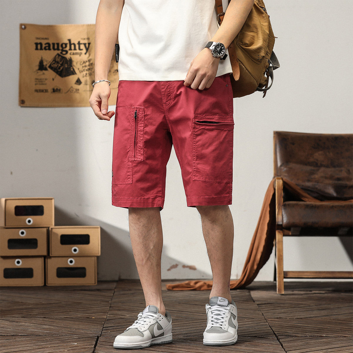 Herren Relaxed Fit Multi Pockets Outdoor Tactical Workwear Cargo Shorts | G3680 
