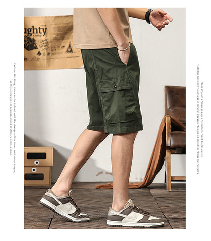 Short cargo droit décontracté en coton pour homme, mode été | G3681 