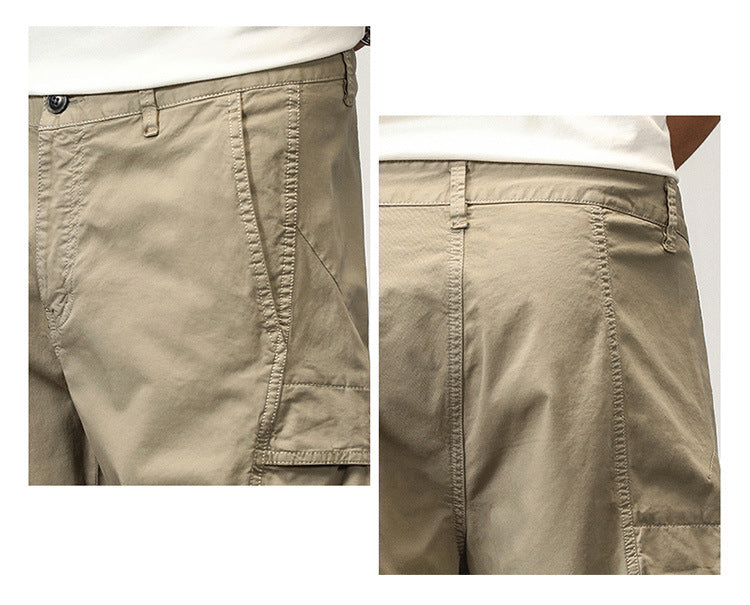 Short cargo droit décontracté en coton pour homme, mode été | G3681 