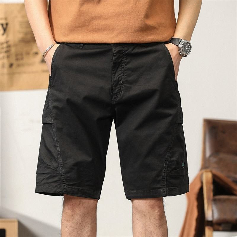 Short cargo droit décontracté en coton pour homme, mode été | G3681 