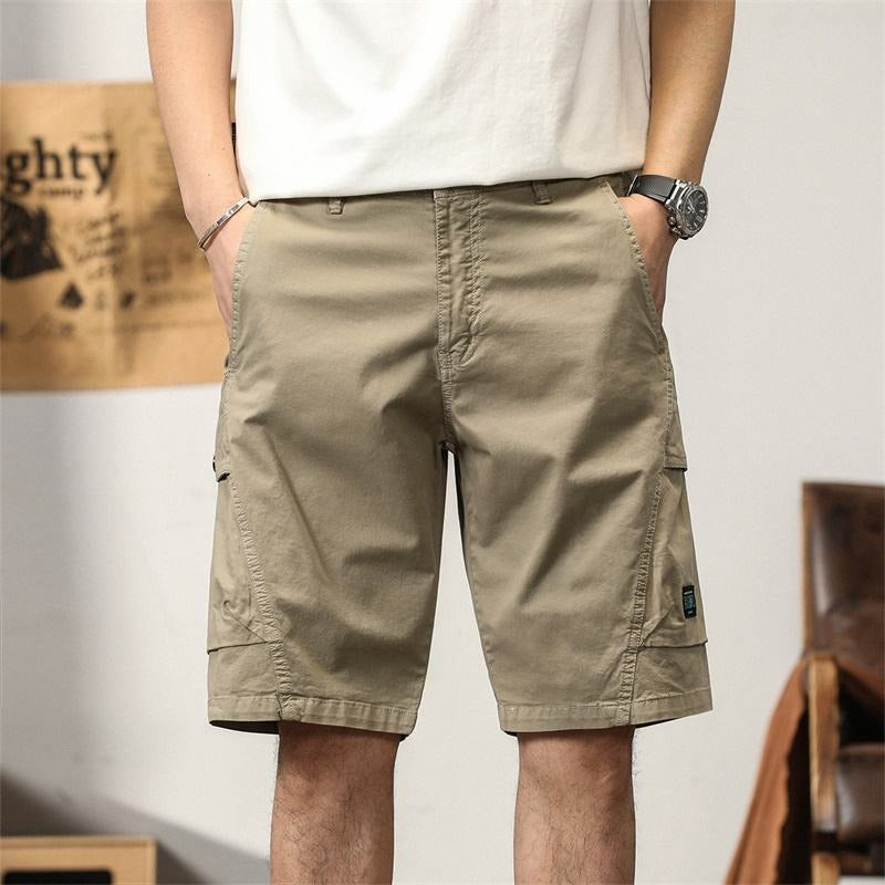 Short cargo droit décontracté en coton pour homme, mode été | G3681 