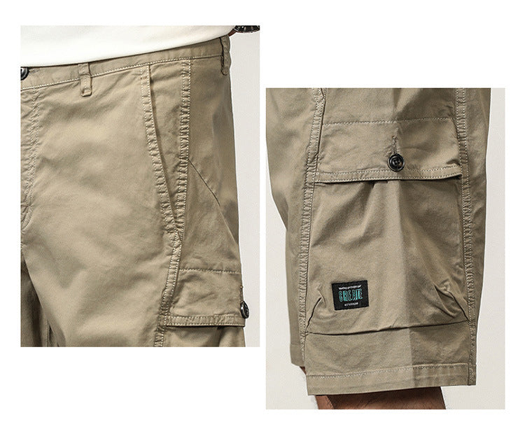 Short cargo droit décontracté en coton pour homme, mode été | G3681 