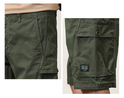 Short cargo droit décontracté en coton pour homme, mode été | G3681 