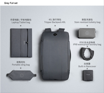 KINCASE Premium Business-Laptop- und Reiserucksack mit großem Fassungsvermögen – Wasserabweisend, Diebstahlschutz, RFID-Schutz | KC-1816 