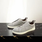 New Genia Men's Slip-On Loafers | Genuine Leather Luxury Sneakers with Sheepskin Lining | Premium Casual Driving Shoes | 6188