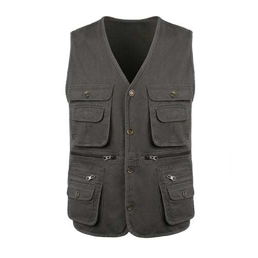 Gilet de pêche multi-poches pour homme, veste respirante sans manches | D210-N701 