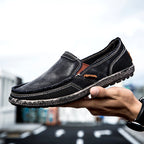 Herren Slipper aus gewaschenem Canvas | Atmungsaktiv, rutschfest, klassischer Deck-Stil | 8806 