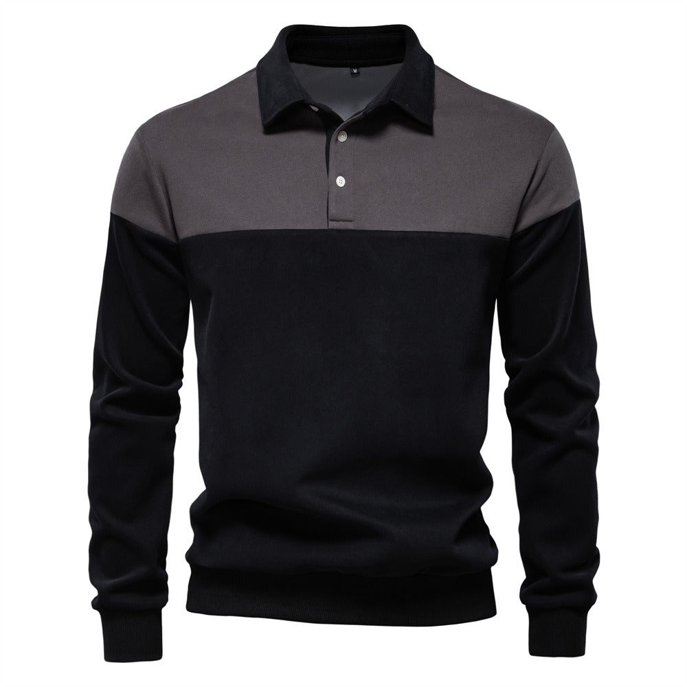 Langarm-Sweatshirt mit Polokragen für Herren – 2025 Frühlings-Casual-Streetwear-Top | HD3006 