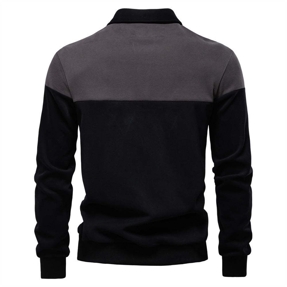 Langarm-Sweatshirt mit Polokragen für Herren – 2025 Frühlings-Casual-Streetwear-Top | HD3006 