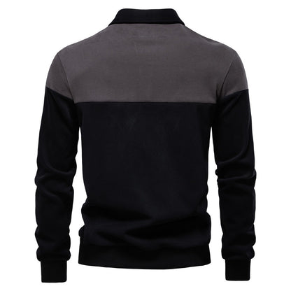Langarm-Sweatshirt mit Polokragen für Herren – 2025 Frühlings-Casual-Streetwear-Top | HD3006 
