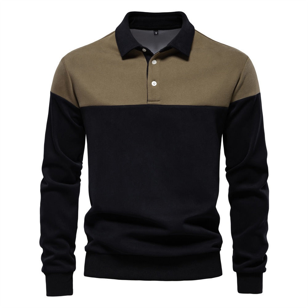 Langarm-Sweatshirt mit Polokragen für Herren – 2025 Frühlings-Casual-Streetwear-Top | HD3006 