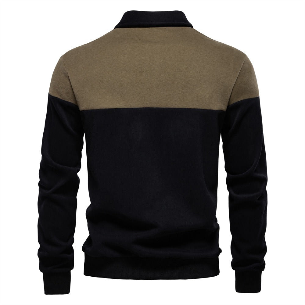 Langarm-Sweatshirt mit Polokragen für Herren – 2025 Frühlings-Casual-Streetwear-Top | HD3006 