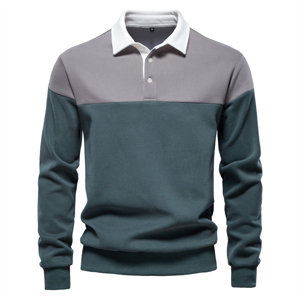 Langarm-Sweatshirt mit Polokragen für Herren – 2025 Frühlings-Casual-Streetwear-Top | HD3006 