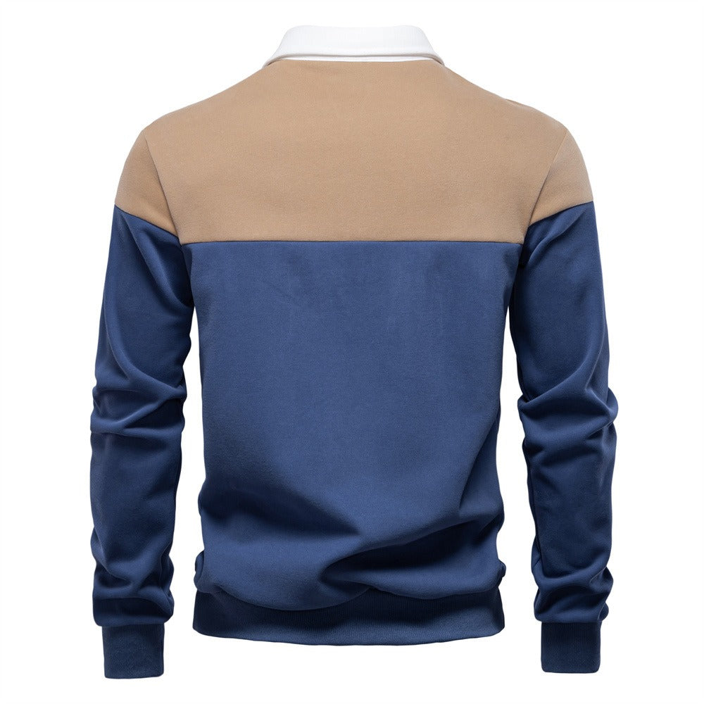 Langarm-Sweatshirt mit Polokragen für Herren – 2025 Frühlings-Casual-Streetwear-Top | HD3006 