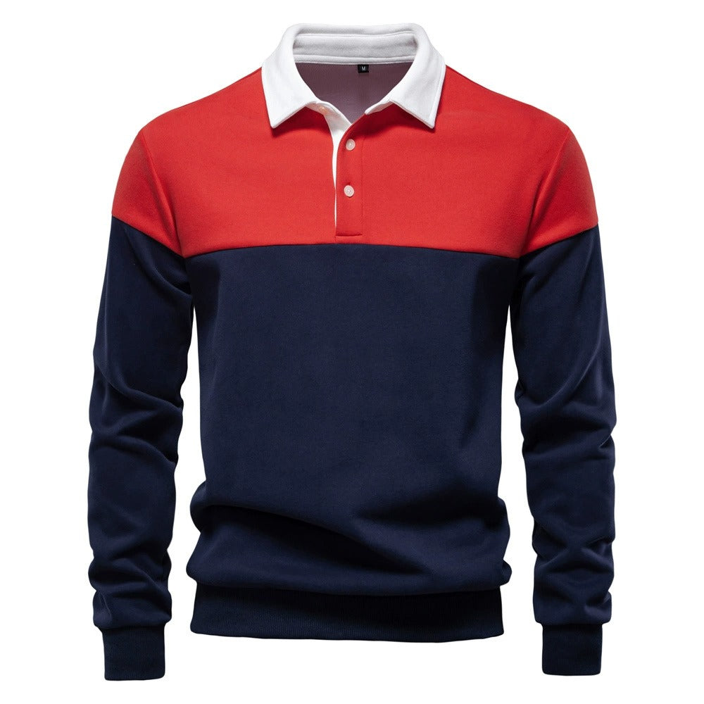 Langarm-Sweatshirt mit Polokragen für Herren – 2025 Frühlings-Casual-Streetwear-Top | HD3006 