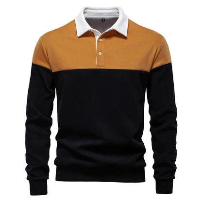 Langarm-Sweatshirt mit Polokragen für Herren – 2025 Frühlings-Casual-Streetwear-Top | HD3006 