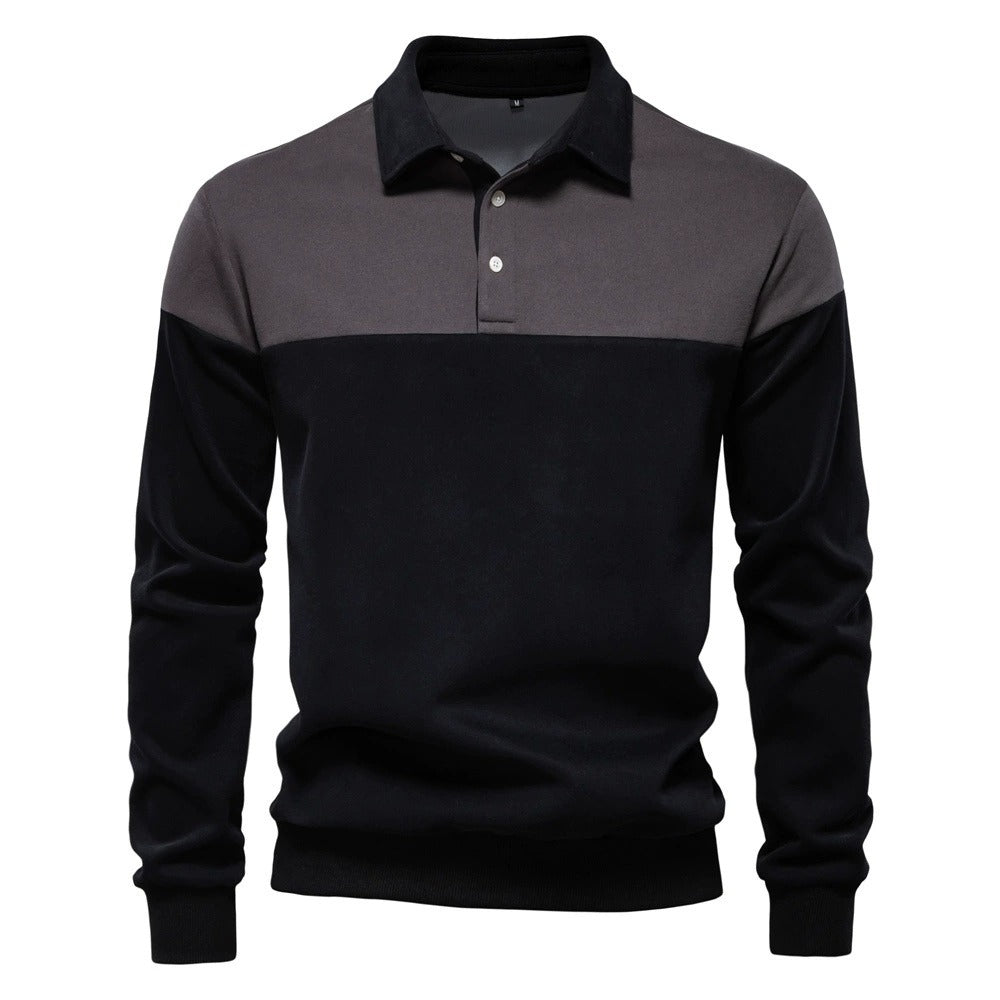 Langarm-Sweatshirt mit Polokragen für Herren – 2025 Frühlings-Casual-Streetwear-Top | HD3006 