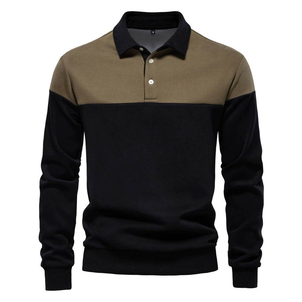 Langarm-Sweatshirt mit Polokragen für Herren – 2025 Frühlings-Casual-Streetwear-Top | HD3006 