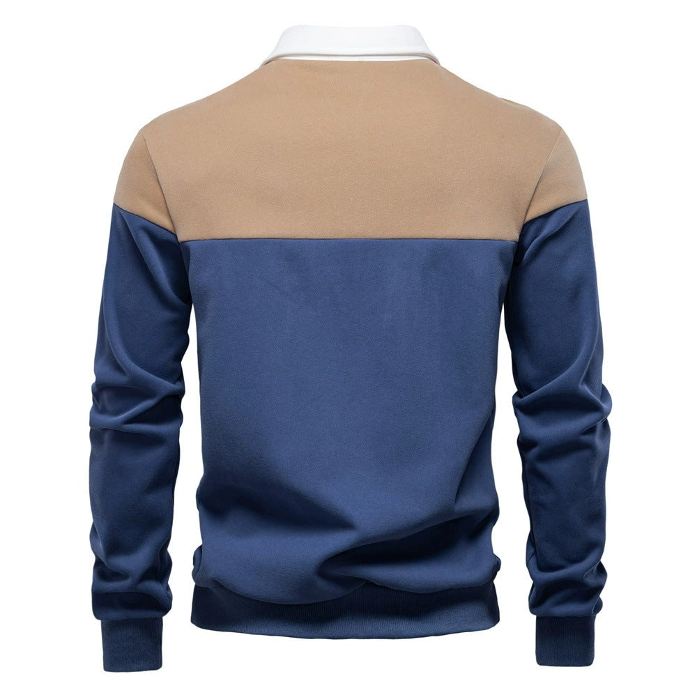 Langarm-Sweatshirt mit Polokragen für Herren – 2025 Frühlings-Casual-Streetwear-Top | HD3006 