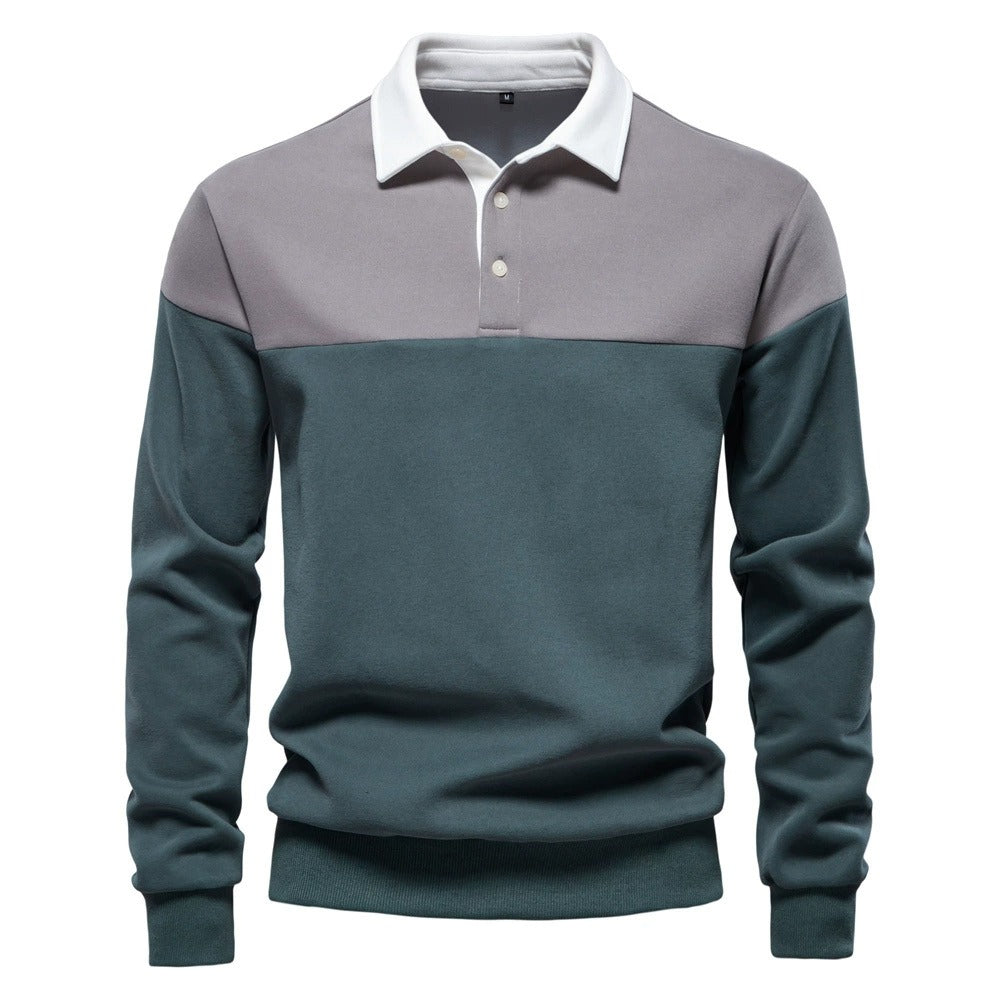 Langarm-Sweatshirt mit Polokragen für Herren – 2025 Frühlings-Casual-Streetwear-Top | HD3006 