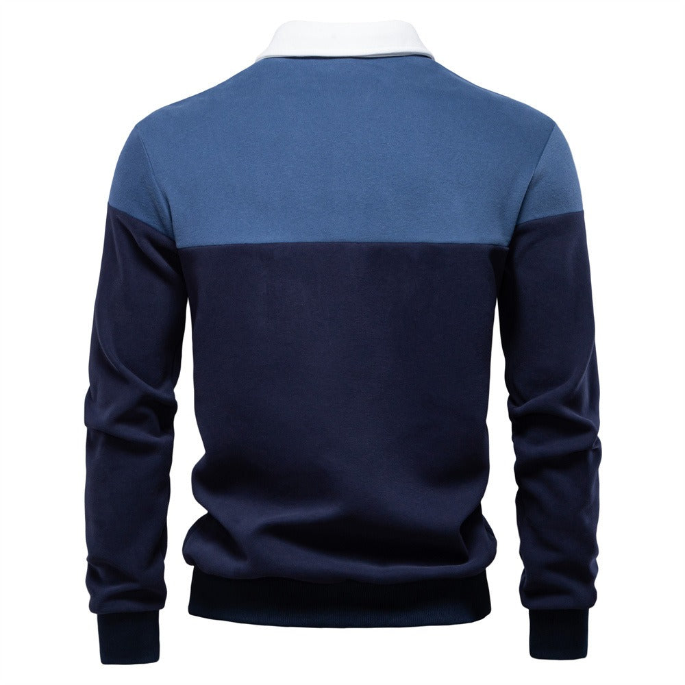 Langarm-Sweatshirt mit Polokragen für Herren – 2025 Frühlings-Casual-Streetwear-Top | HD3006 