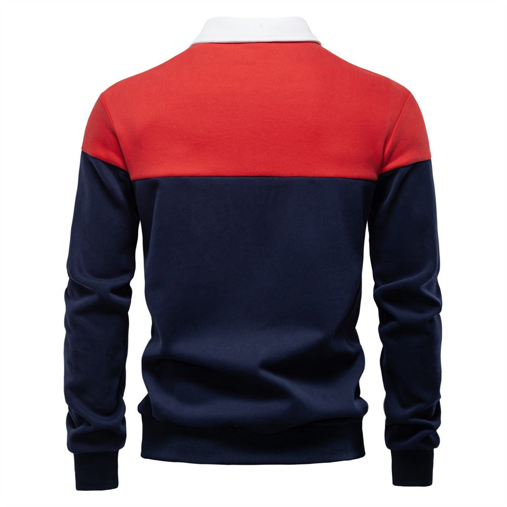 Langarm-Sweatshirt mit Polokragen für Herren – 2025 Frühlings-Casual-Streetwear-Top | HD3006 