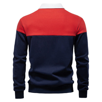 Langarm-Sweatshirt mit Polokragen für Herren – 2025 Frühlings-Casual-Streetwear-Top | HD3006 